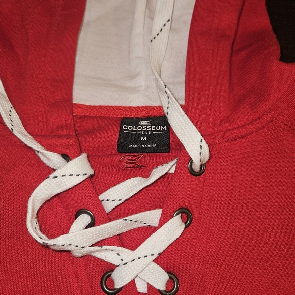 Colosseum Scarlet Nebraska Huskers Mens M Lace Up 3.0 Pullover Hoodie - Picture 4 of 8